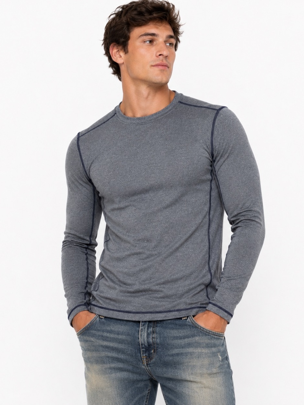 lululemon athletica Men's Long Sleeve Metal Vent Tech in Heather Charcoal